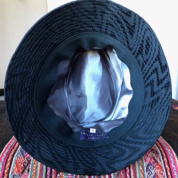 Rare, Iconic Philip Treacy Black Taffeta Bucket Hat — Size M main image 5